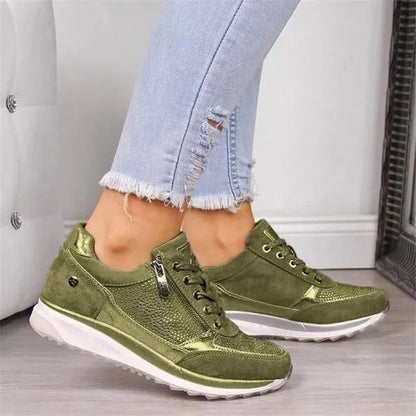 Zip-up orthopaedic everyday trainers for women | Ginette -6