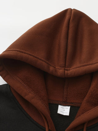 Dervan | Men's Color Block Full Zip Hooded Sweatshirt
