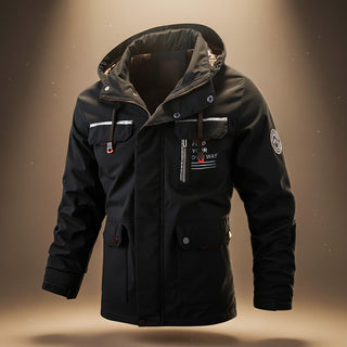 Hooded winter jacket with reinforced pockets for men | Explorer -2