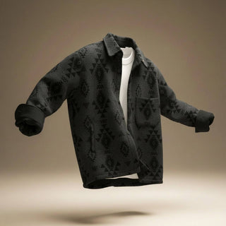 Patterned wool-blend relaxed casual jacket for men | Weston -2