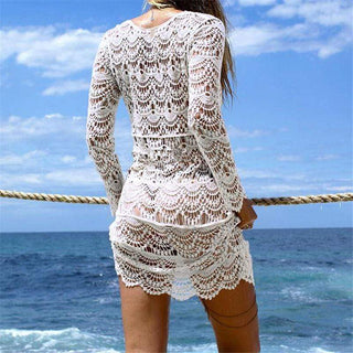Crochet beach cover-up mini dress for women | Solara Crochet -5