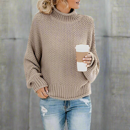 Loose-fit cosy turtleneck knit pullover for women | Arabelle Cozy -6