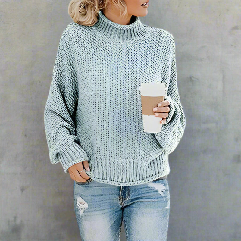 Loose-fit cosy turtleneck knit pullover for women | Arabelle Cozy -7