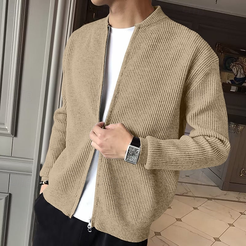 Thorwald | Men's Ribbed Zip Front Cardigan