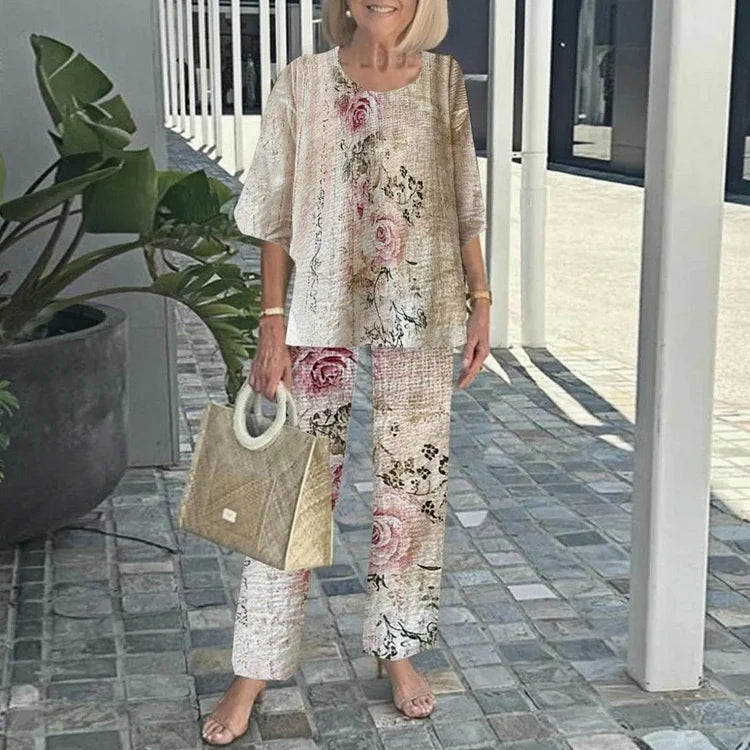Trendy print two-piece everyday co-ord set for women | Genevieve -14