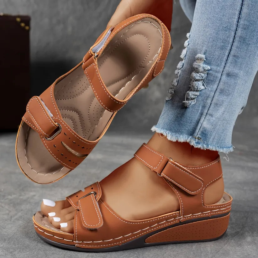 Orthopaedic wedge comfort sandals for women | Clara -7