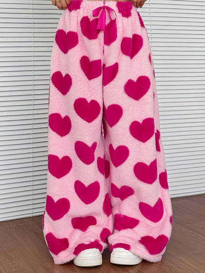 Robyn | Women's Plaid Fleece Wide Leg Sweatpant