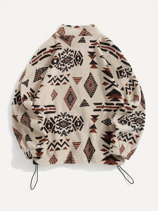 Marielle | Women's Patterned Zip Up Relaxed Fit Jacket