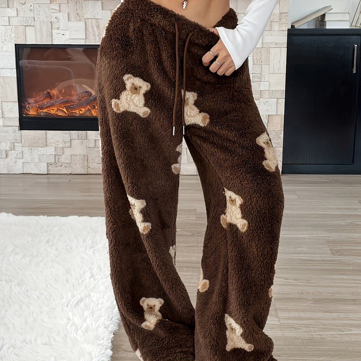 Coco | Women's Teddy Fleece Wide Leg Sweatpant