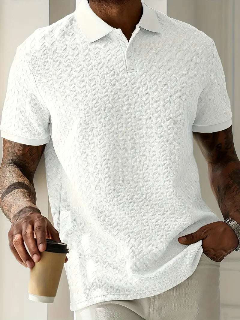 Textured casual everyday polo shirt for men | Ellison -12