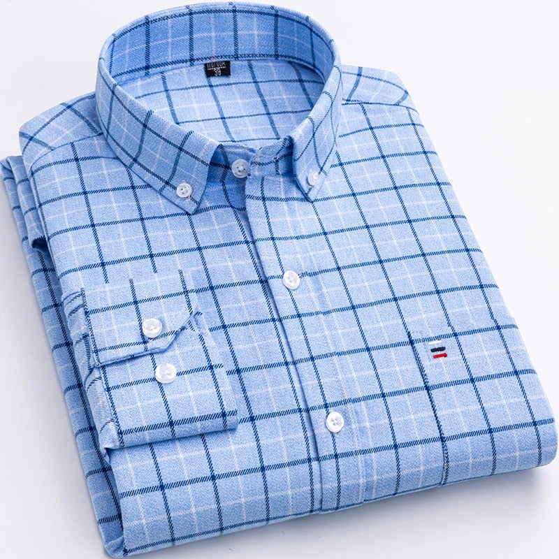 Classic refined check everyday shirt for men | Ethane -4
