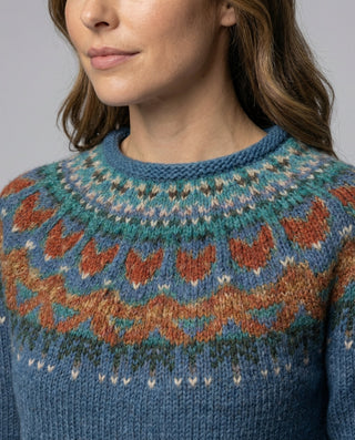 Vintage Icelandic-inspired knit everyday jumper for women | Elvira -4