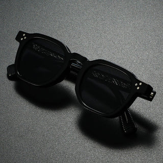 Retro acetate sculpted-temple sunglasses for men | Silano -7