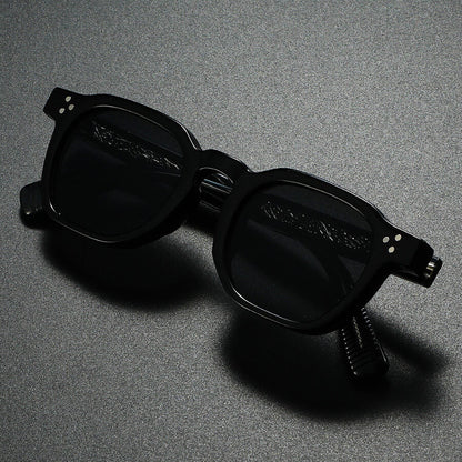 Retro acetate sculpted-temple sunglasses for men | Silano -7
