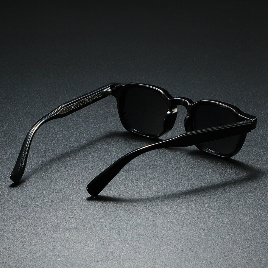 Retro acetate sculpted-temple sunglasses for men | Silano -6