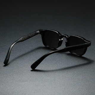 Retro acetate sculpted-temple sunglasses for men | Silano -6
