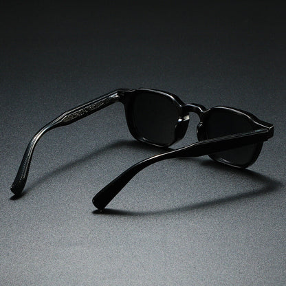 Retro acetate sculpted-temple sunglasses for men | Silano -6