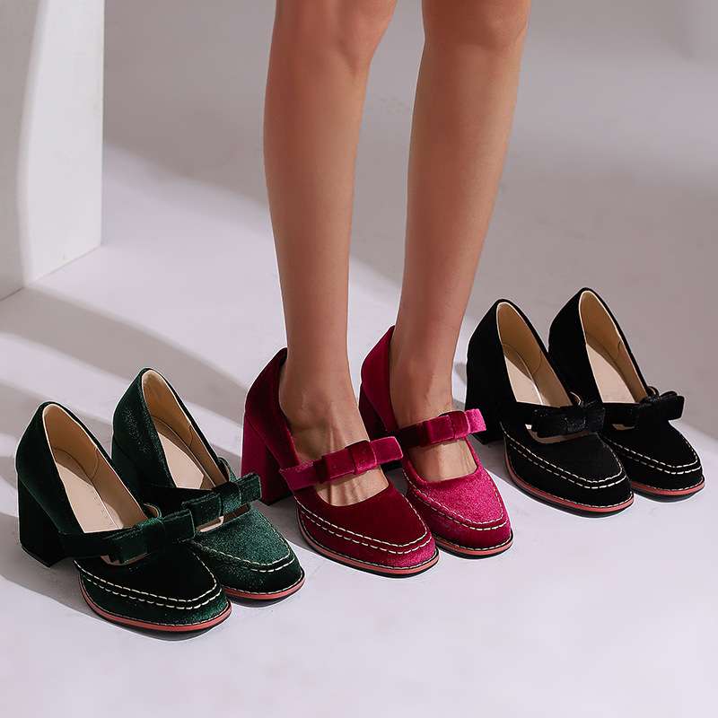 Hattie | Women's Block Heel Bow Mary Jane Pump