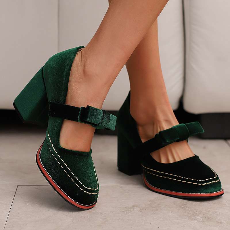 Hattie | Women's Block Heel Bow Mary Jane Pump