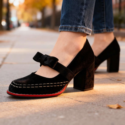Hattie | Women's Block Heel Bow Mary Jane Pump