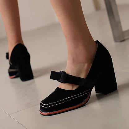 Hattie | Women's Block Heel Bow Mary Jane Pump