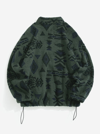 Marielle | Women's Patterned Zip Up Relaxed Fit Jacket