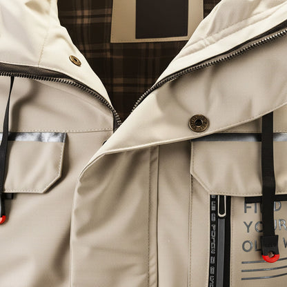 Hooded winter jacket with reinforced pockets for men | Explorer -8