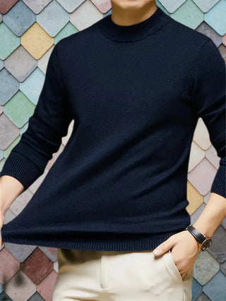 Dorian | Men's Mock Neck Slim Fit Knit Sweater