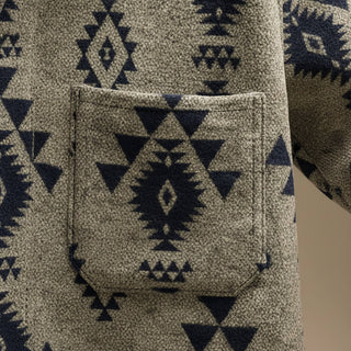 Patterned wool-blend relaxed casual jacket for men | Weston -4