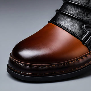 Vintage lace-up polished leather boots for men | Willson -4