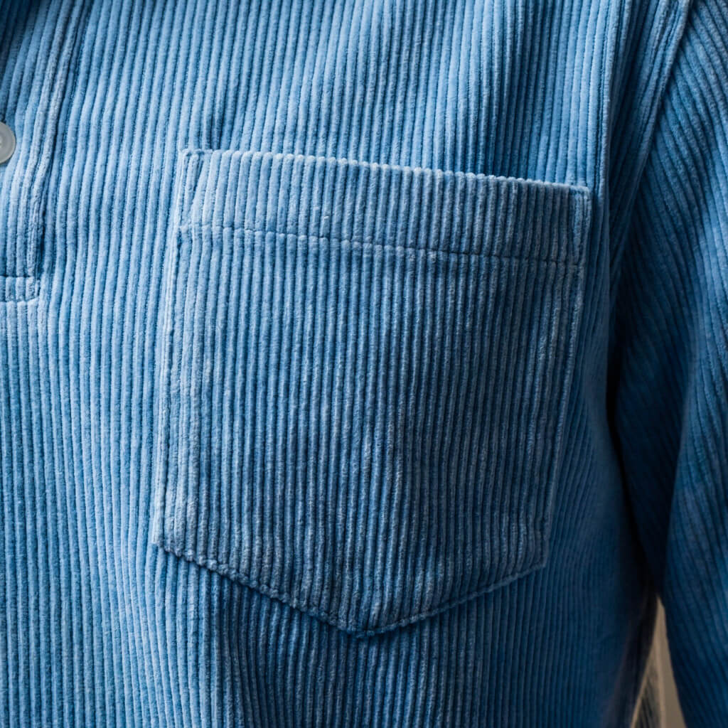 Corduroy long-sleeve casual polo for men | Scott -8