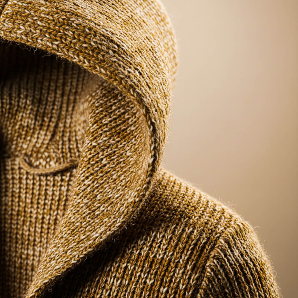 Hooded ribbed knit everyday cardigan for men | Adrian -5