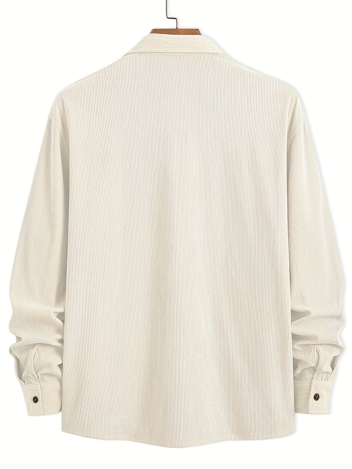 Textured casual button-up overshirt for men | Ellison Cord -4