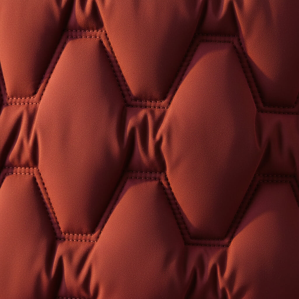 Quilted hooded winter coat with zip and snap for women | Lauren -8
