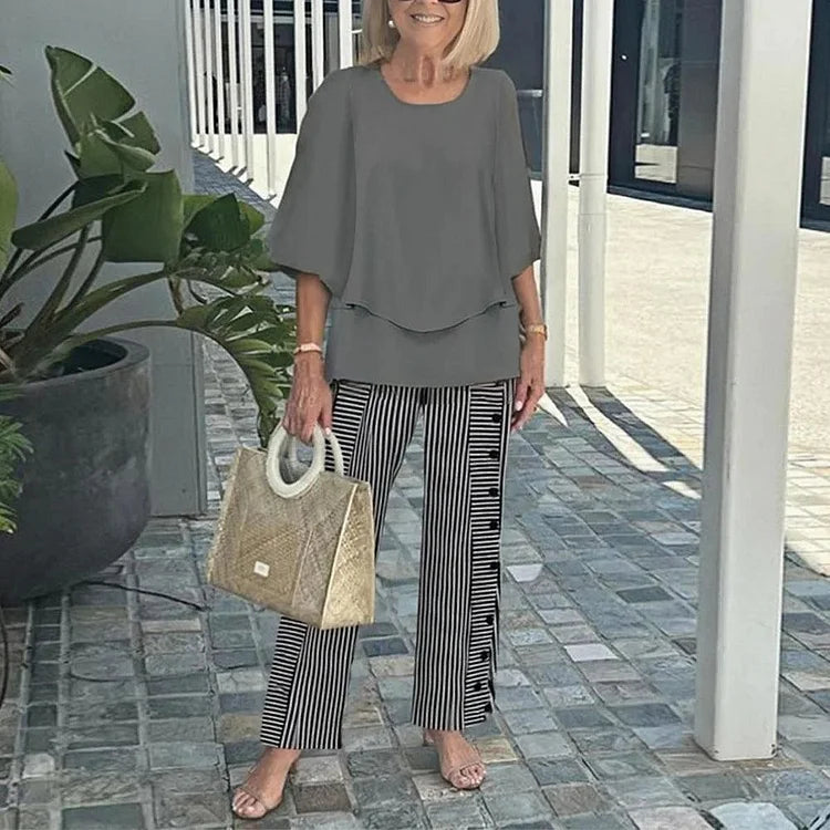 Stylish print two-piece everyday co-ord set for women | Gwendelyn -8