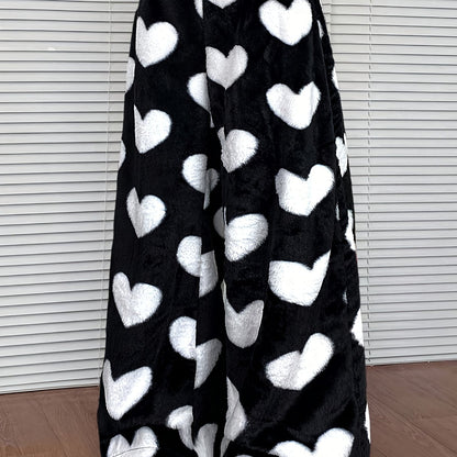 Robyn | Women's Plaid Fleece Wide Leg Sweatpant