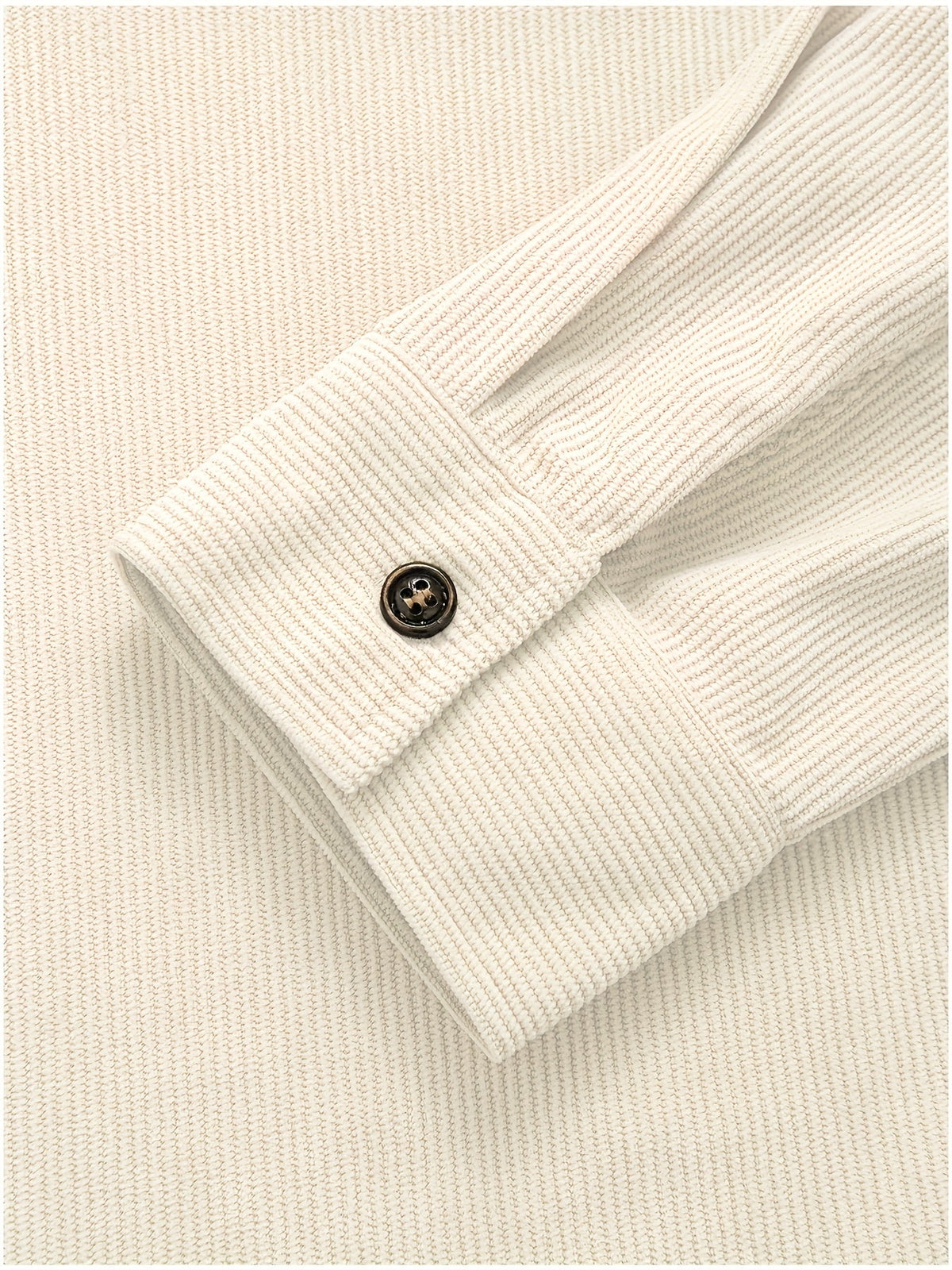 Textured casual button-up overshirt for men | Ellison Cord -12