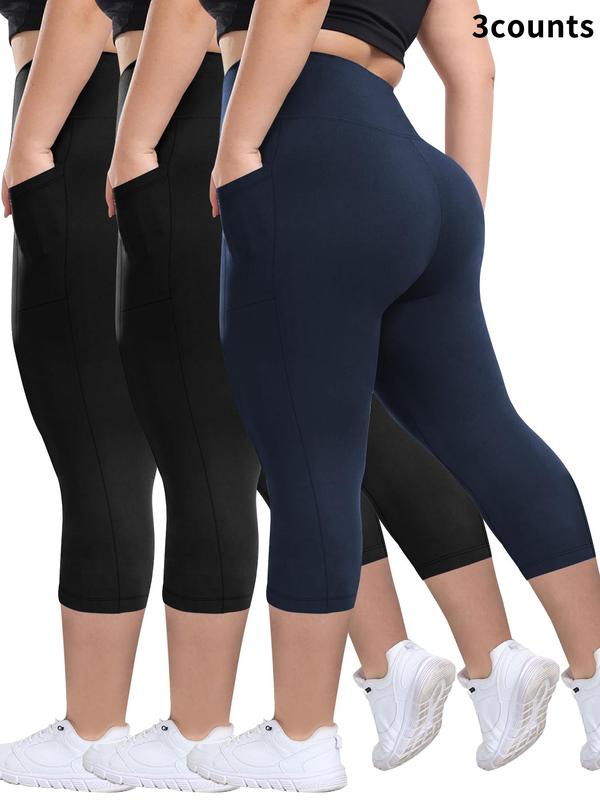 Breathable casual everyday capri trousers three-pack for women | Mira -5