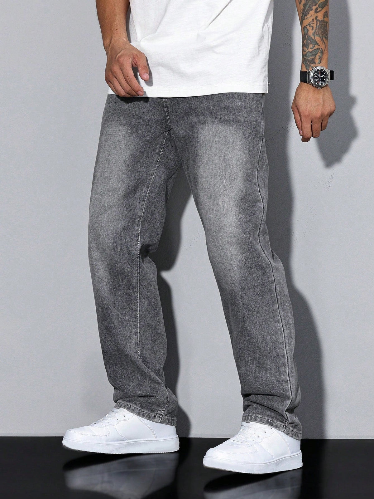 Casual wide-leg relaxed fit denim jeans for men | Urban Denim -11