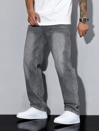 Casual wide-leg relaxed fit denim jeans for men | Urban Denim -11