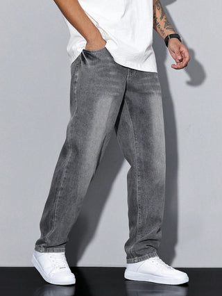 Casual wide-leg relaxed fit denim jeans for men | Urban Denim -12