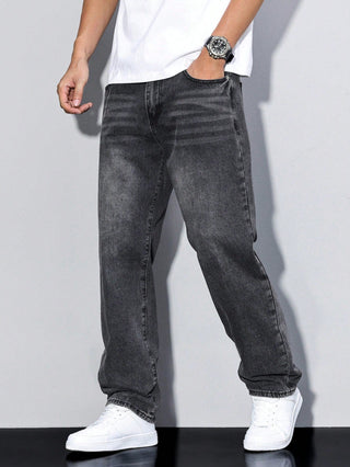 Casual wide-leg relaxed fit denim jeans for men | Urban Denim -9