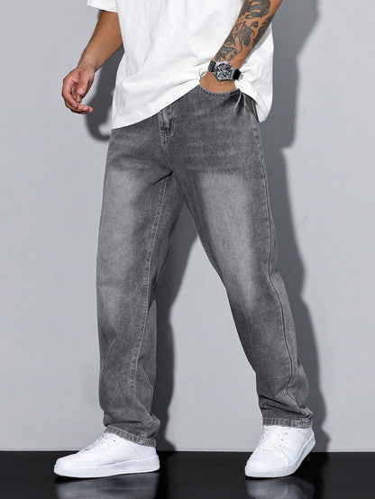Casual wide-leg relaxed fit denim jeans for men | Urban Denim -2