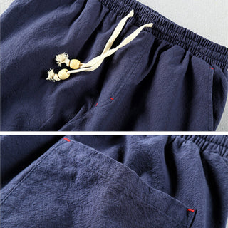 Relaxed straight-leg everyday cotton trousers for men | Hiro -10