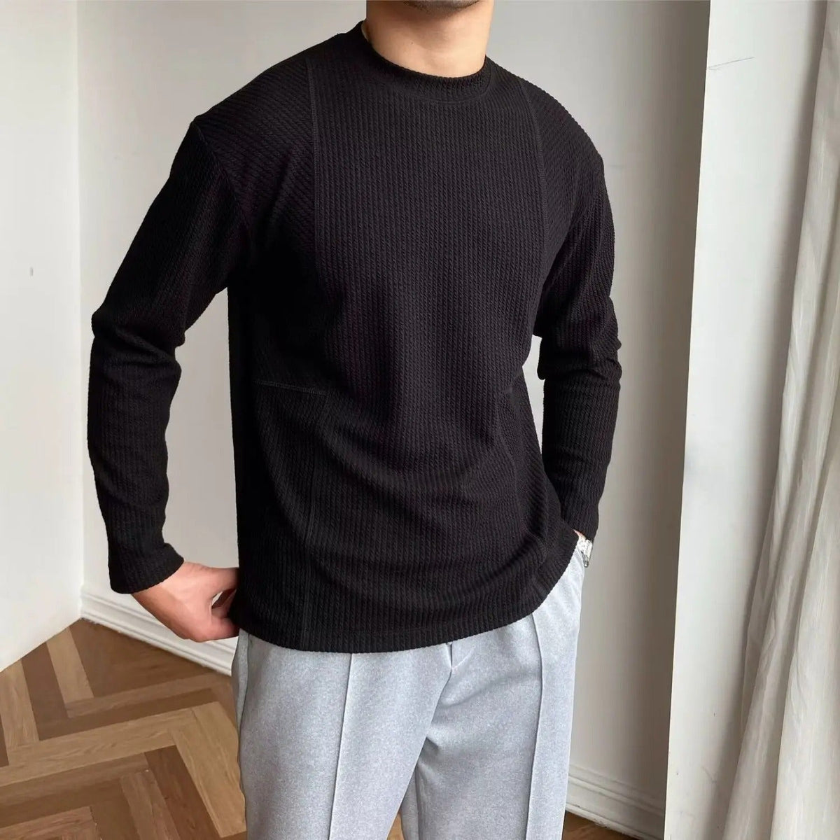Classic long-sleeve crewneck everyday jumper for men | Bellmont -7