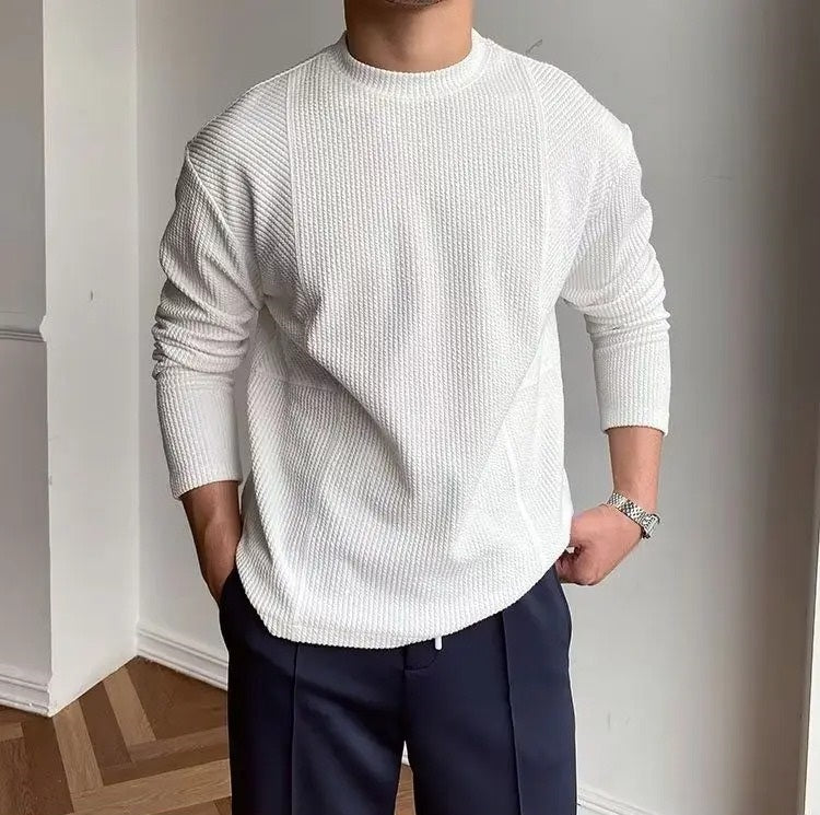 Classic long-sleeve crewneck everyday jumper for men | Bellmont -2