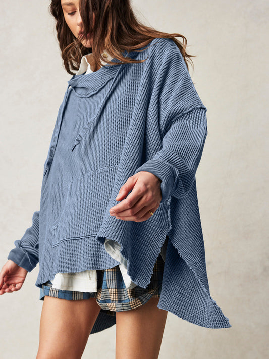 Haven Oversized Waffle Hoodie women | Elowyn