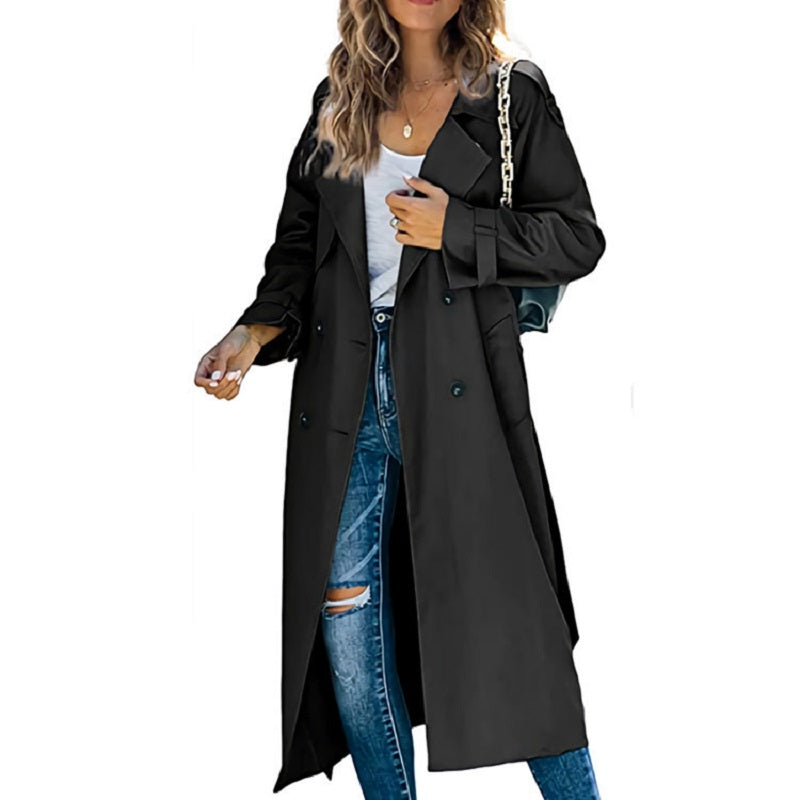 Long timeless silhouette everyday trench coat for women | Selene -6