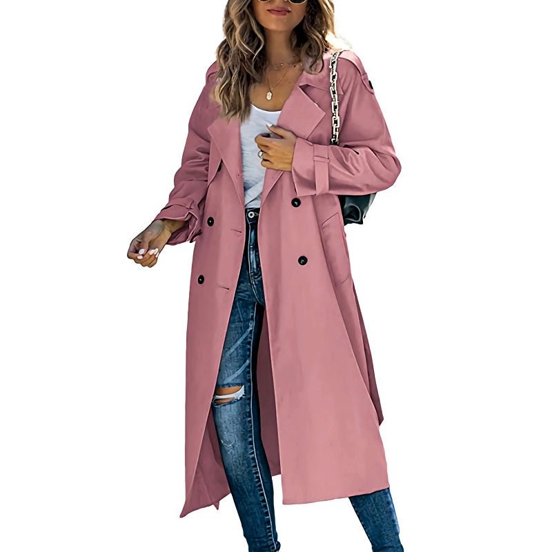 Long timeless silhouette everyday trench coat for women | Selene -2
