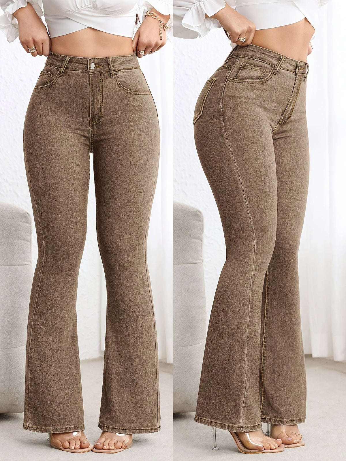 Sable | Women's Sun Washed Flare Denim Jean